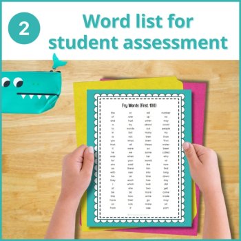 Frys First 100 Sight Words List Checklist Flash Cards Assessment (1st 100), image 3
