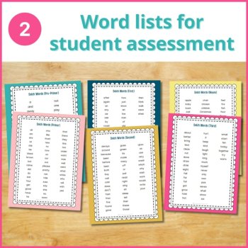 Dolch Sight Word Checklist, Sight Words Flash Cards BUNDLE Sight Word Practice, image 3