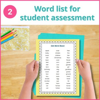 Dolch Sight Word Checklist NOUNS Sight Words Flash Cards ELA Centers, image 3