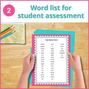 Dolch Sight Word Checklist THIRD GRADE Sight Words Flash Cards ELA Centers, image 3