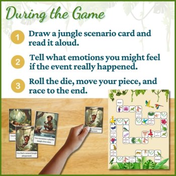 Jungle Social Skills Games Scenario Cards Social Skills Emotions Games, image 3