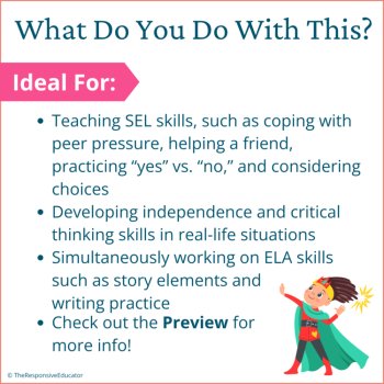Peer Pressure Gauge Character Education Read Aloud Book Worksheets & Activities, image 4