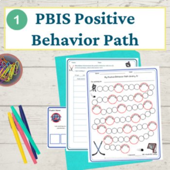 Hockey Student Behavior Intervention Tools Daily Behavior Support Visuals, image 2
