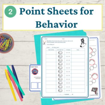 Hockey Student Behavior Intervention Tools Daily Behavior Support Visuals, image 3