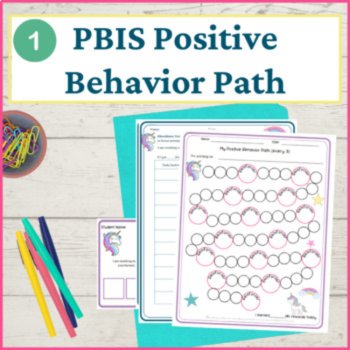 Unicorns Student Behavior Intervention Tools Daily Behavior Support Visuals, image 2