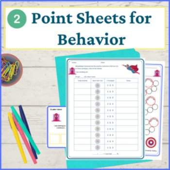 Superheroes Student Behavior Intervention Tools Daily Behavior Support Visuals, image 3