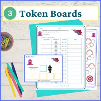 Superheroes Student Behavior Intervention Tools Daily Behavior Support Visuals, image 4