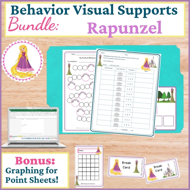 Rapunzel Student Behavior Intervention Tools Daily Behavior Support Visuals