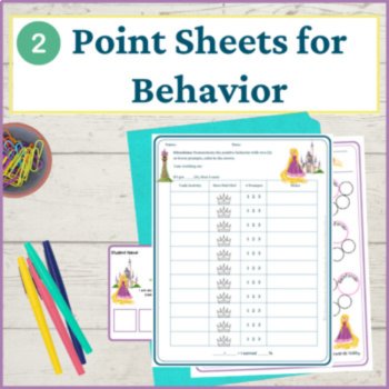 Rapunzel Student Behavior Intervention Tools Daily Behavior Support Visuals, image 3