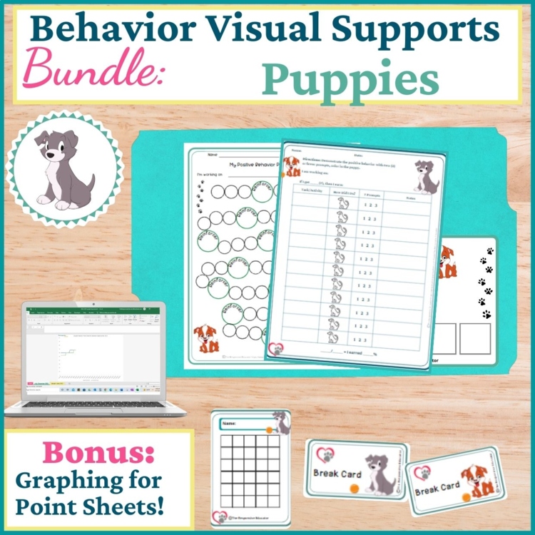 Puppies Student Behavior Intervention Tools Daily Behavior Support Visuals