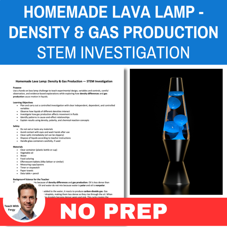 Homemade Lava Lamp STEM Investigation - Density & Gas Production