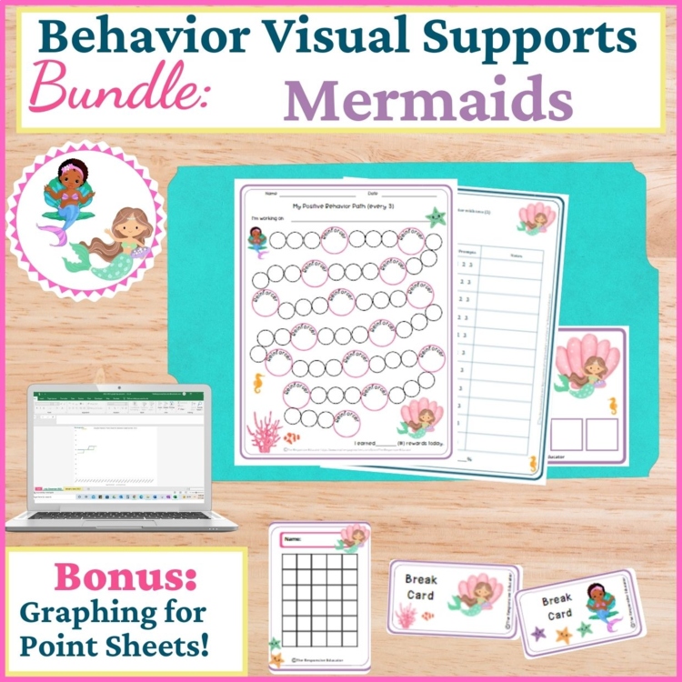 Mermaids Student Behavior Intervention Tools Daily Behavior Support Visuals