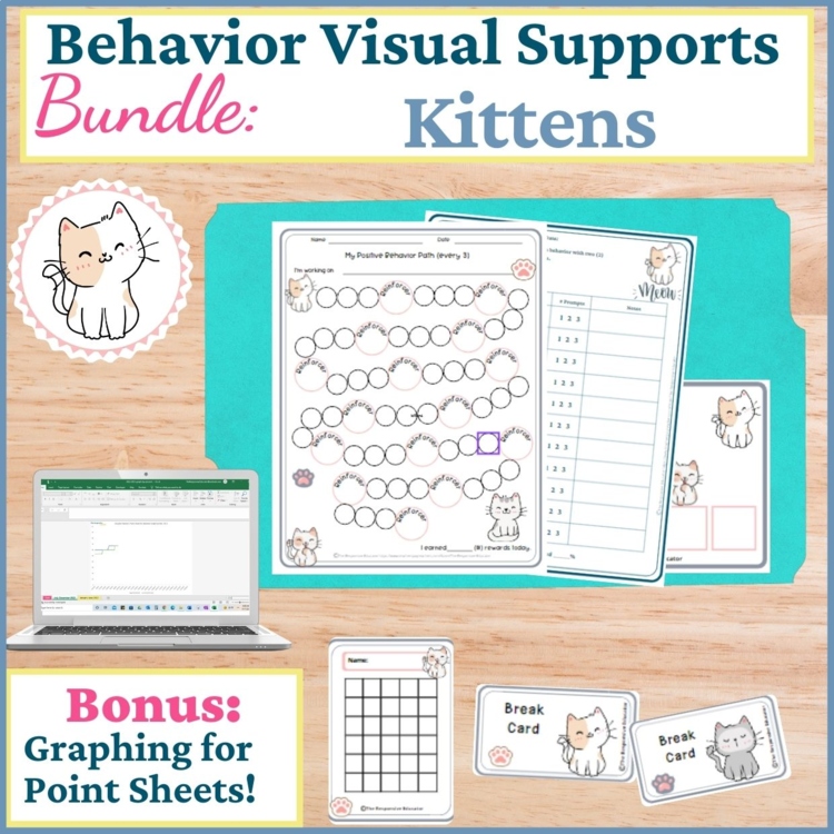 Kittens Student Behavior Intervention Tools Daily Behavior Support Visuals