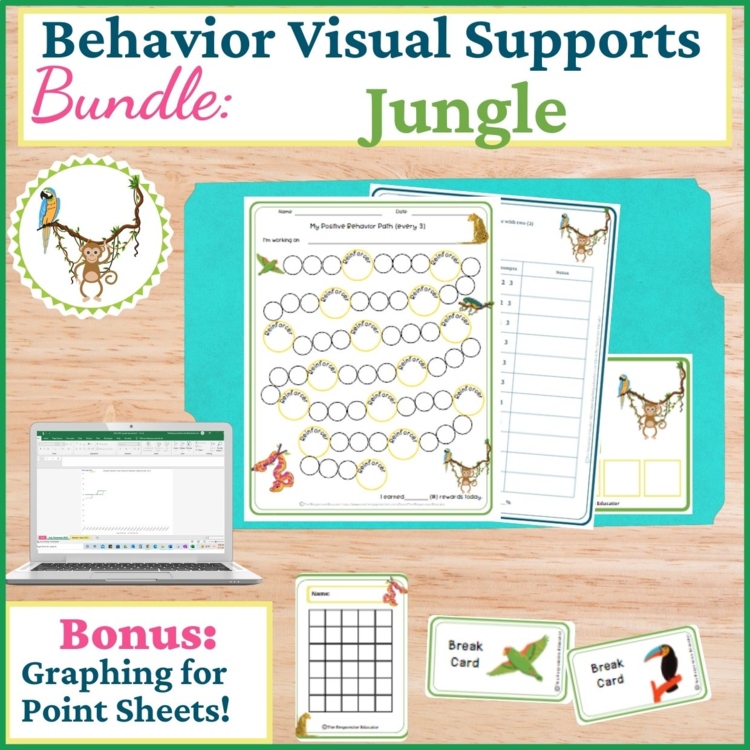 Jungle Student Behavior Intervention Tools Daily Behavior Support Visuals
