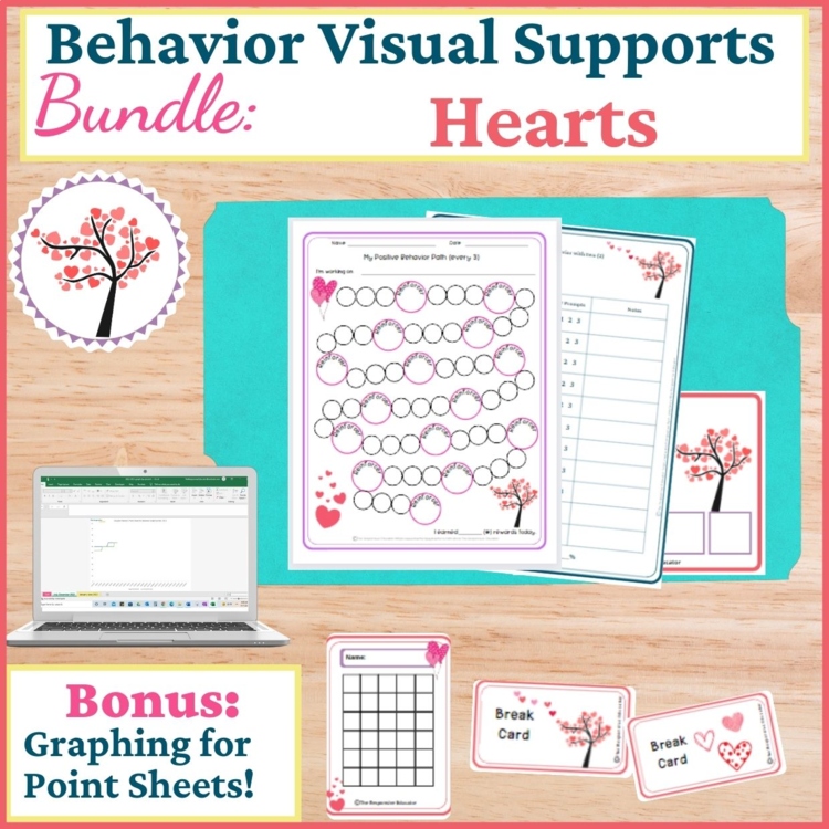 Valentines Day Student Behavior Intervention Tools Daily Behavior Support Visual