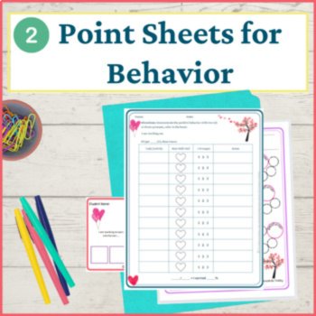 Valentines Day Student Behavior Intervention Tools Daily Behavior Support Visual, image 3