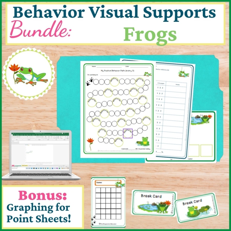 Frog Student Behavior Intervention Tools Daily Behavior Support Visuals