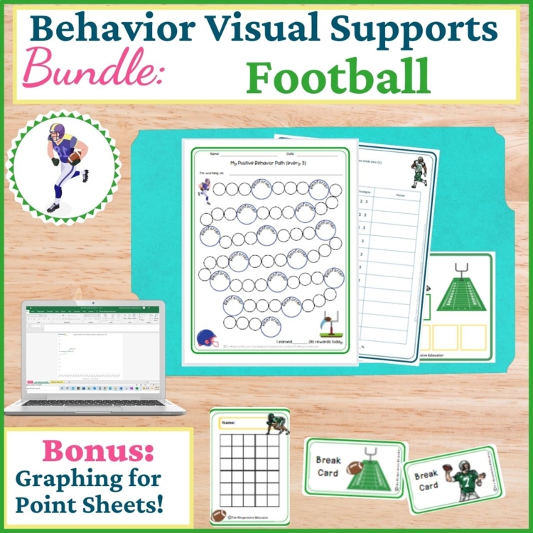 Football Student Behavior Intervention Tools Daily Behavior Support Visuals