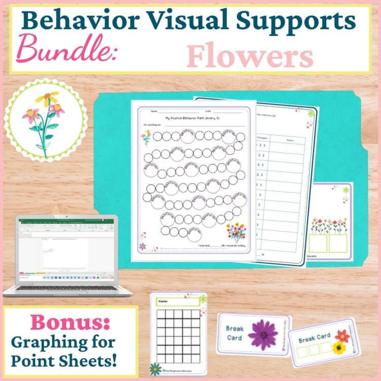Flower Student Behavior Intervention Tools Daily Behavior Support Visuals