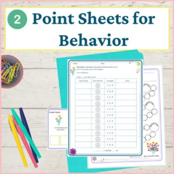 Flower Student Behavior Intervention Tools Daily Behavior Support Visuals, image 3