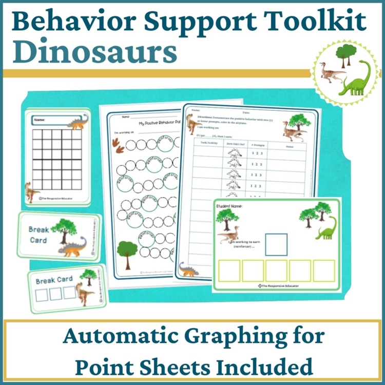 Dinosaur Student Behavior Intervention Tools Daily Behavior Support Visuals