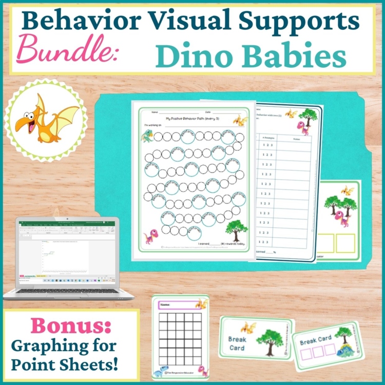 Dino Babies Student Behavior Intervention Tools Daily Behavior Support Visuals