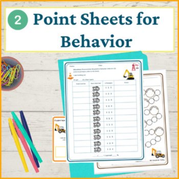 Construction Student Behavior Intervention Tools Daily Behavior Support Visuals, image 3