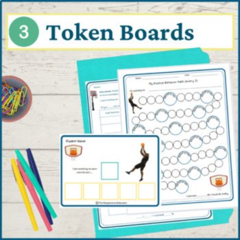 Basketball Student Behavior Intervention Tools Daily Behavior Support Visuals, image 4