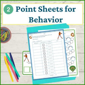Baseball Student Behavior Intervention Tools Daily Behavior Support Visuals, image 3