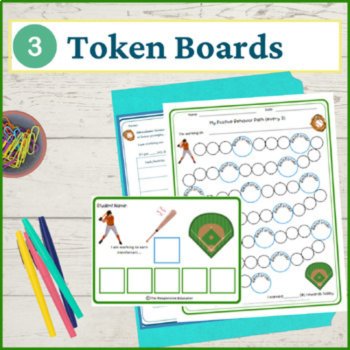 Baseball Student Behavior Intervention Tools Daily Behavior Support Visuals, image 4