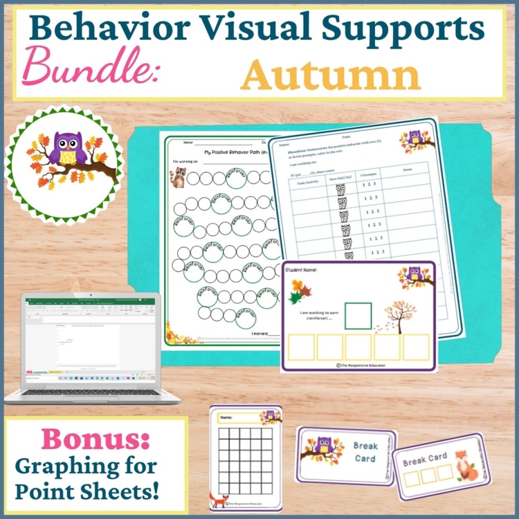 Autumn Student Behavior Intervention Tools Daily Behavior Support Visuals