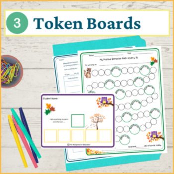 Autumn Student Behavior Intervention Tools Daily Behavior Support Visuals, image 4