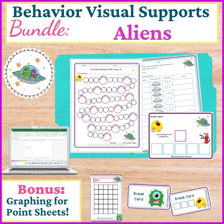 Aliens Student Behavior Intervention Tools Daily Behavior Support Visuals