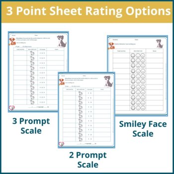 Puppies Student Behavior Point Sheet Daily Behavior Goal Data Editable Chart, image 2