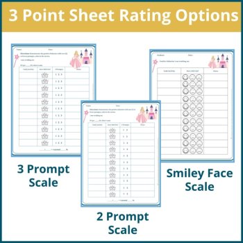 Sleeping Princess Student Behavior Point Sheet Daily Behavior Goal Data Editable, image 2