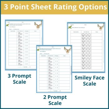 Jungle Student Behavior Point Sheet Daily Behavior Goal Data Editable Chart, image 2