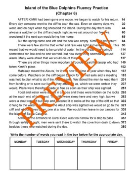 Island of the Blue Dolphins SoR Fluency & Comprehension Passages (Grades 3-8), image 2