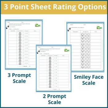 Frogs Student Behavior Point Sheet Daily Behavior Goal Data Editable Chart, image 2