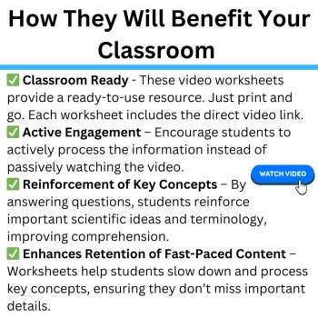 Crash Course Video Worksheets Mega Bundle | Life and Physical Science Sub Plan, image 2