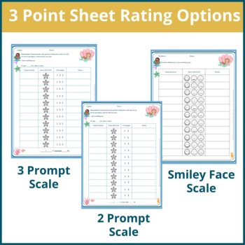 Mermaids Student Behavior Point Sheet Daily Behavior Goal Data Editable Chart, image 2
