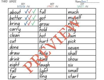 Dolch 3rd Grade Sight Words: Engaging Practice & Progress Tracker, image 4