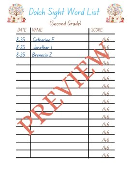 Back to School: Dolch Second Grade Sight Word Games & Progress Monitoring, image 3