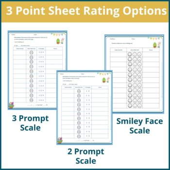 Easter Student Behavior Point Sheet Daily Behavior Goal Data Editable Chart, image 2