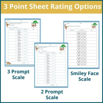 Dinosaurs Student Behavior Point Sheet Daily Behavior Goal Data Editable Chart, image 2