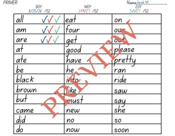 Back to School: Engaging Sight Word Games & Progress Monitoring (Dolch Primer), image 4