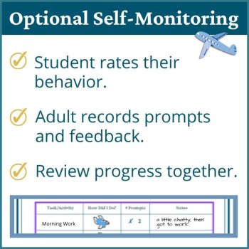 Airplanes Student Behavior Point Sheet Daily Behavior Goal Data Editable Chart, image 4