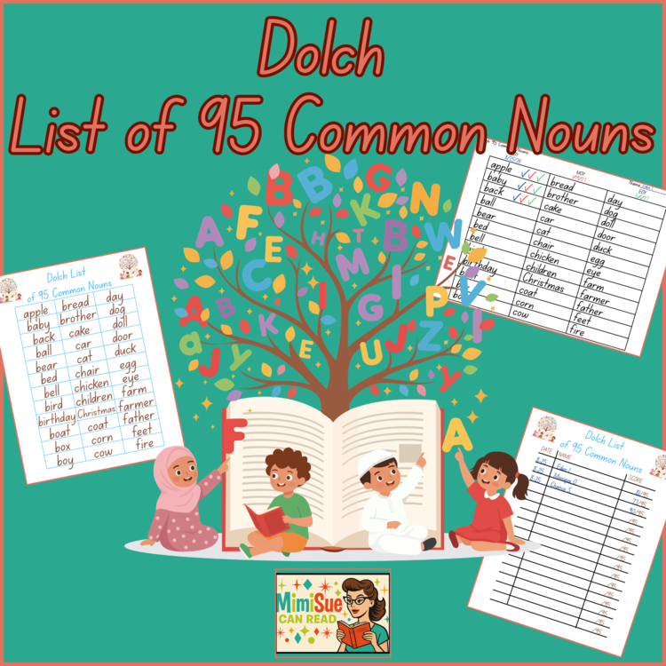 Dolch 95 Common Nouns Assessment Set: Boost Literacy Skills & Save Time!