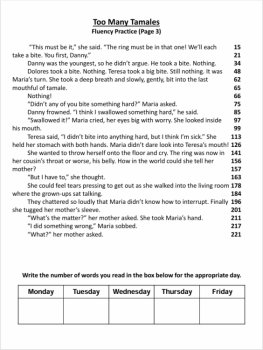 Reading Fluency Bundle TEXAS NIGHT BEFORE/TAMALES/VISIT ST. NICK Boost Fluency, image 3