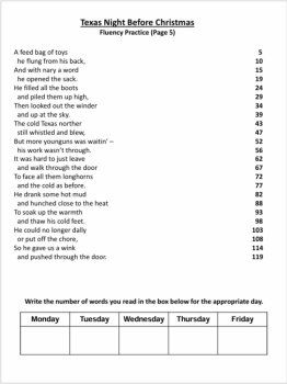 Reading Fluency Bundle TEXAS NIGHT BEFORE/TAMALES/VISIT ST. NICK Boost Fluency, image 4