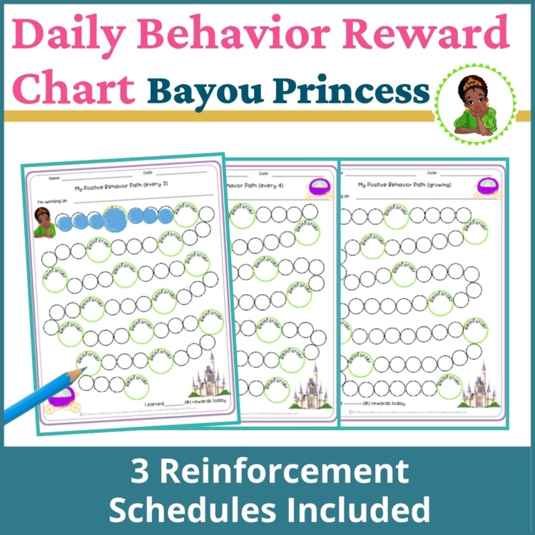 Bayou Princess Student Daily Behavior Incentive Reward Chart Reinforcement